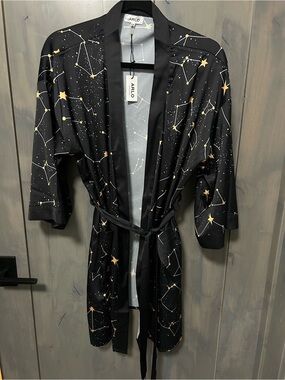 NWT Arlo Goods Constellation Kimono Eco-Robe - Celestial Stars S/M